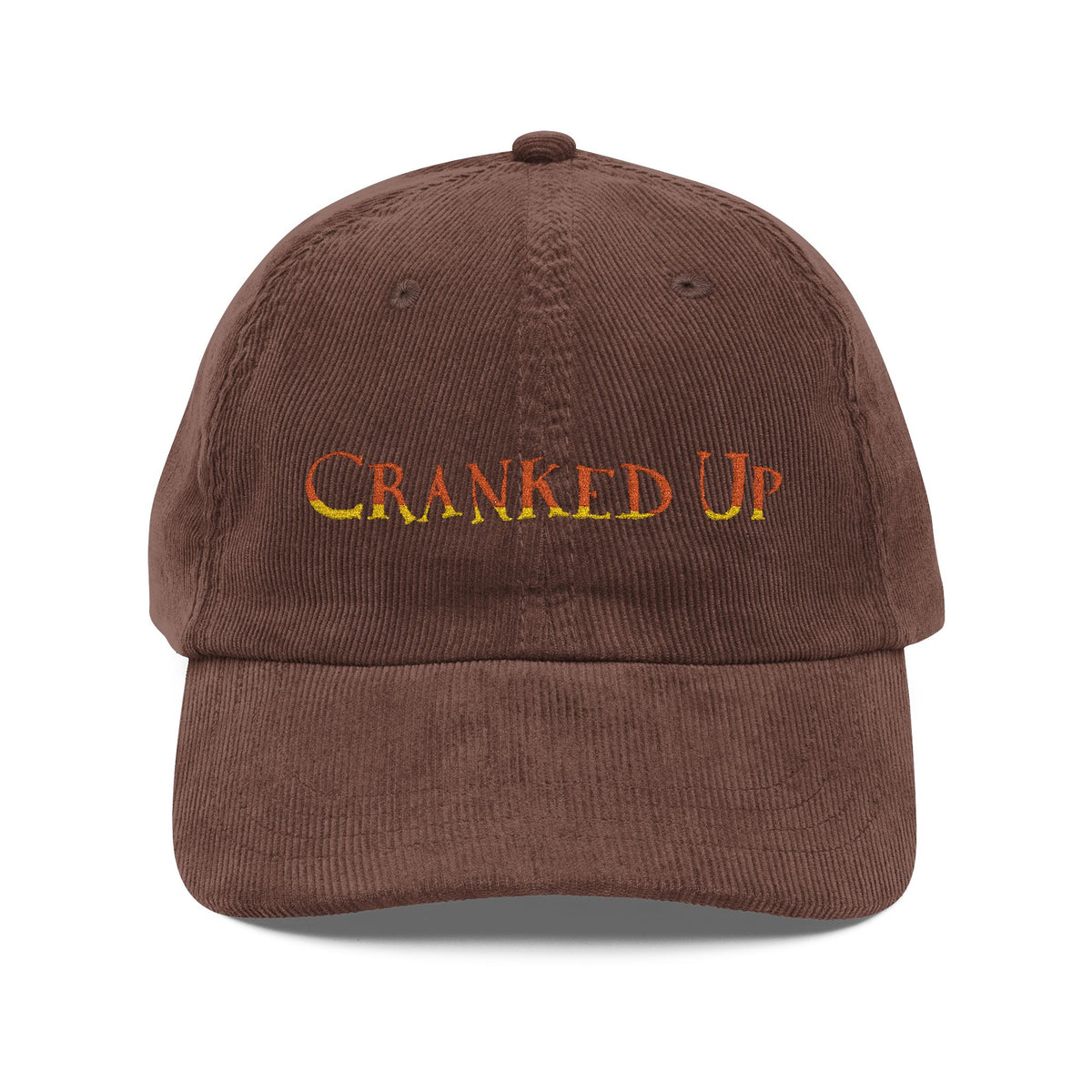 Crank Embroidered Corduroy Cap