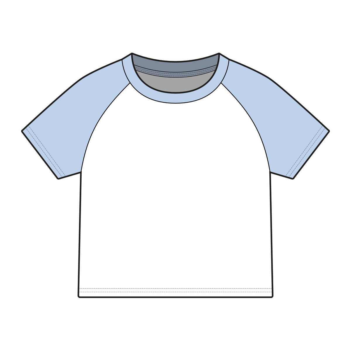 Cranked Up Micro Rib Raglan Baby Tee