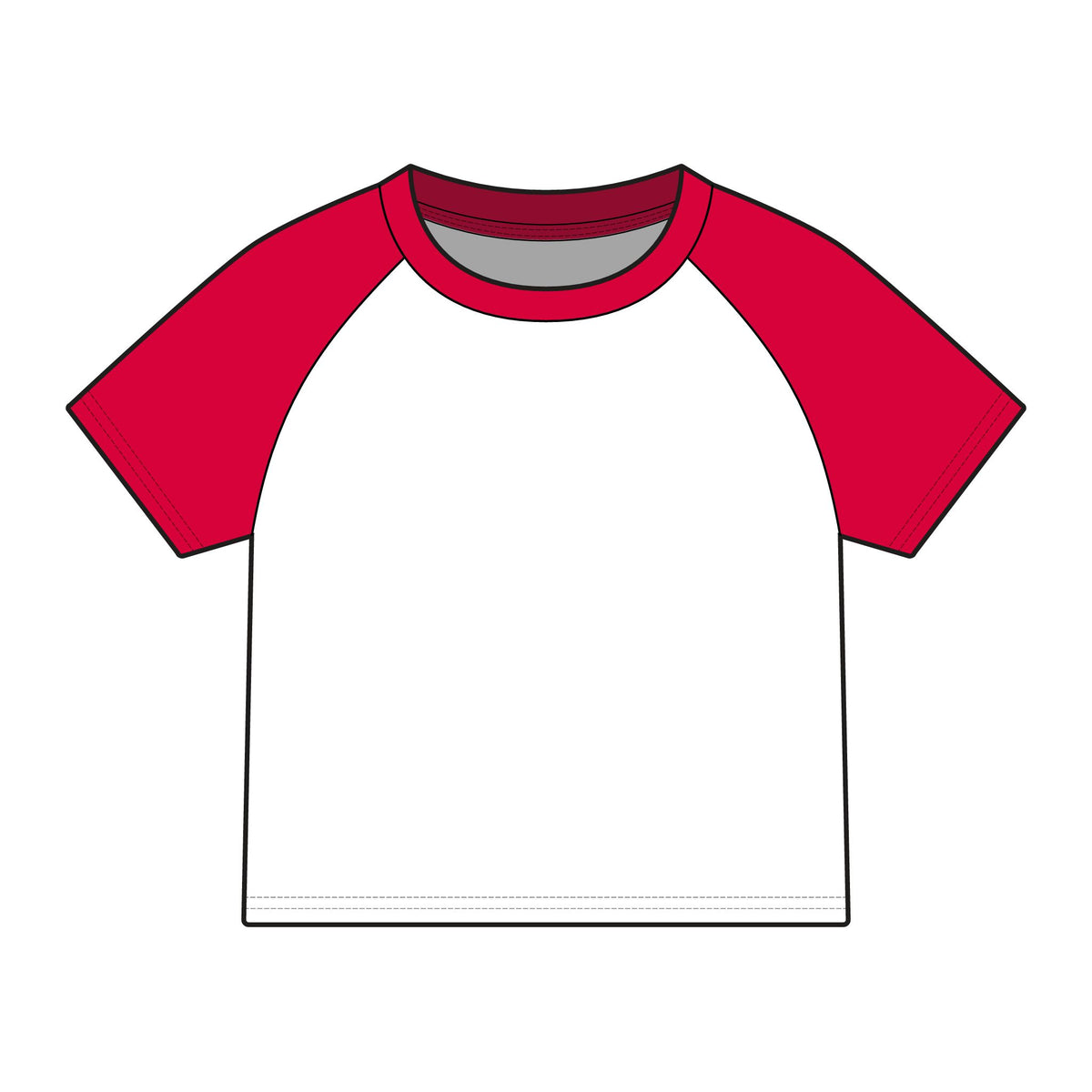 Cranked Up Micro Rib Raglan Baby Tee
