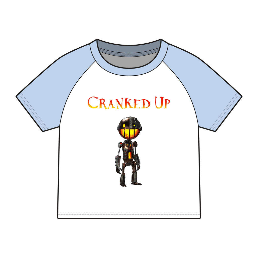 Cranked Up Micro Rib Raglan Baby Tee
