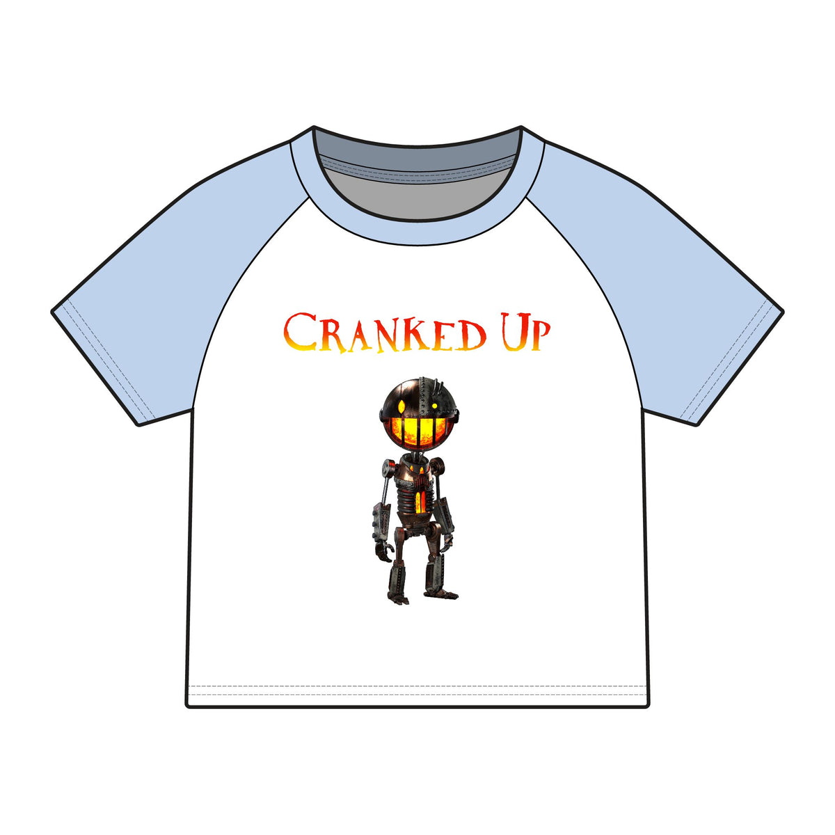 Cranked Up Micro Rib Raglan Baby Tee